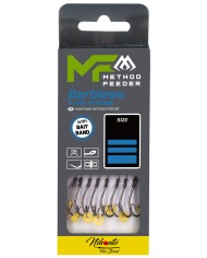 Przypony MIKADO Method Feeder z gumką - hak bez zadziora nr 10 plecionka 0.12mm/10cm - op. 8 szt. Przypony MIKADO Method Feeder z gumką - hak bez zadziora nr 10 plecionka 0.12mm/10cm - op. 8 szt.