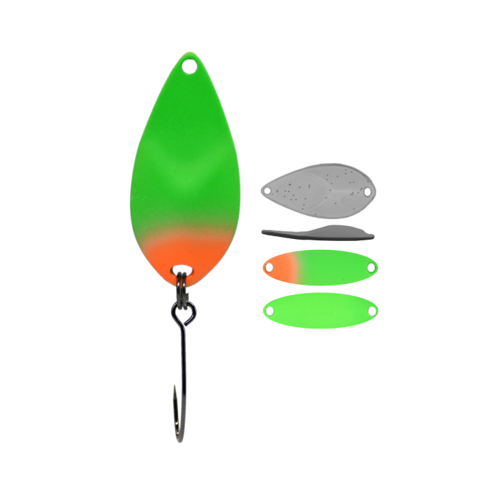 Błystka Wahadłowa GERMINA Trout Spoon 3g - Green Beetle