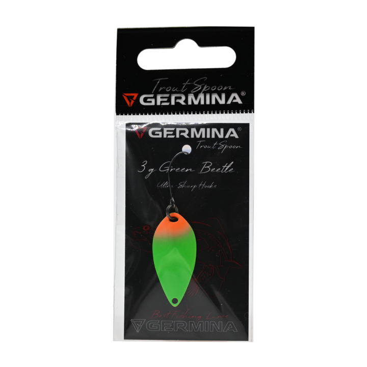 Błystka Wahadłowa GERMINA Trout Spoon 3g - Green Beetle