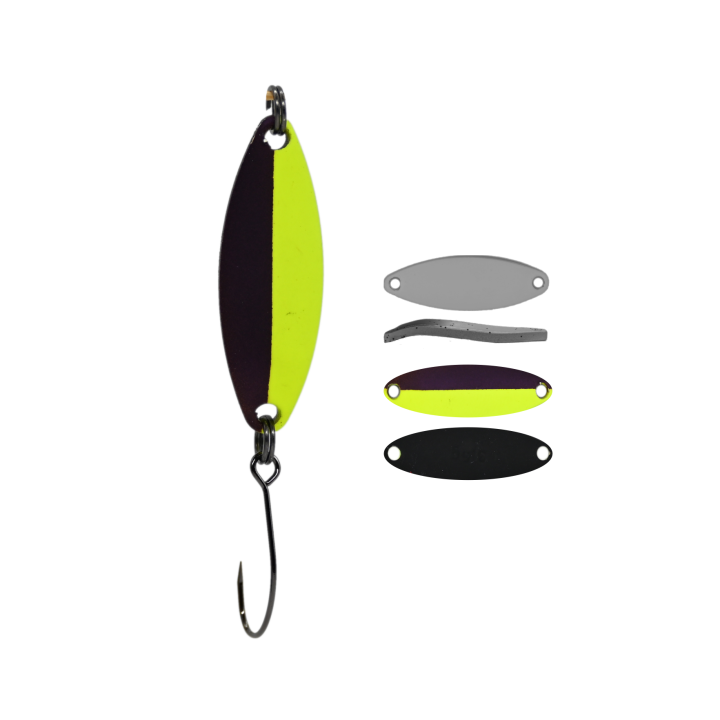 Błystka Wahadłowa GERMINA Trout Spoon 3.5g - Black Widow