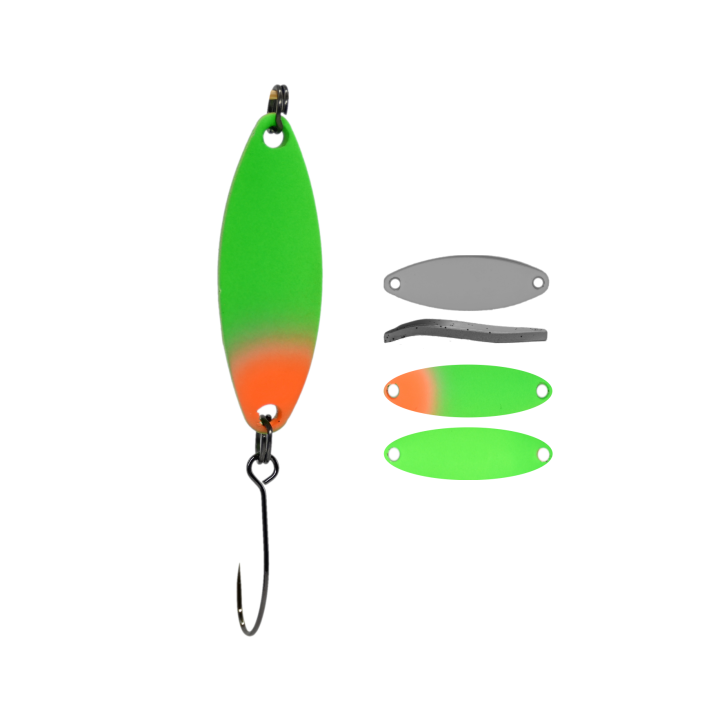 Błystka Wahadłowa GERMINA Trout Spoon 3.5g - Green Beetle