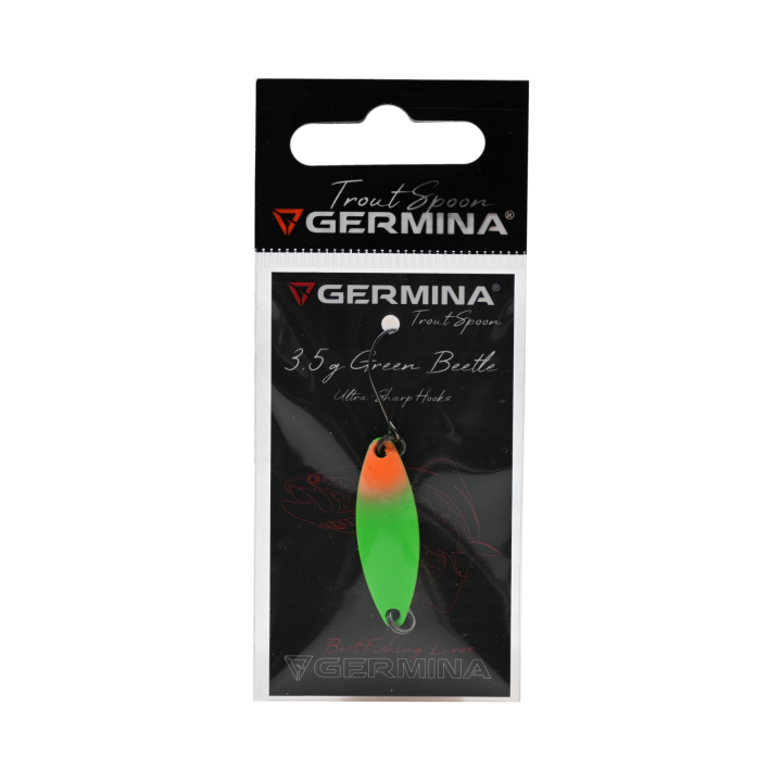 Błystka Wahadłowa GERMINA Trout Spoon 3.5g - Green Beetle
