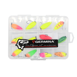 Zestaw 12x Błystka Wahadłowa GERMINA Trout Spoon 2g + Pudełko