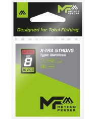 Haczyki MIKADO X-tra Strong - roz. 8 bez zadziora - op.10szt. Haczyki MIKADO X-tra Strong - roz. 8 bez zadziora - op.10szt.