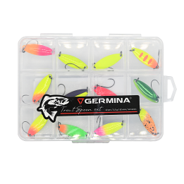 Zestaw 12x Błystka Wahadłowa GERMINA Trout Spoon 3.5g + Pudełko