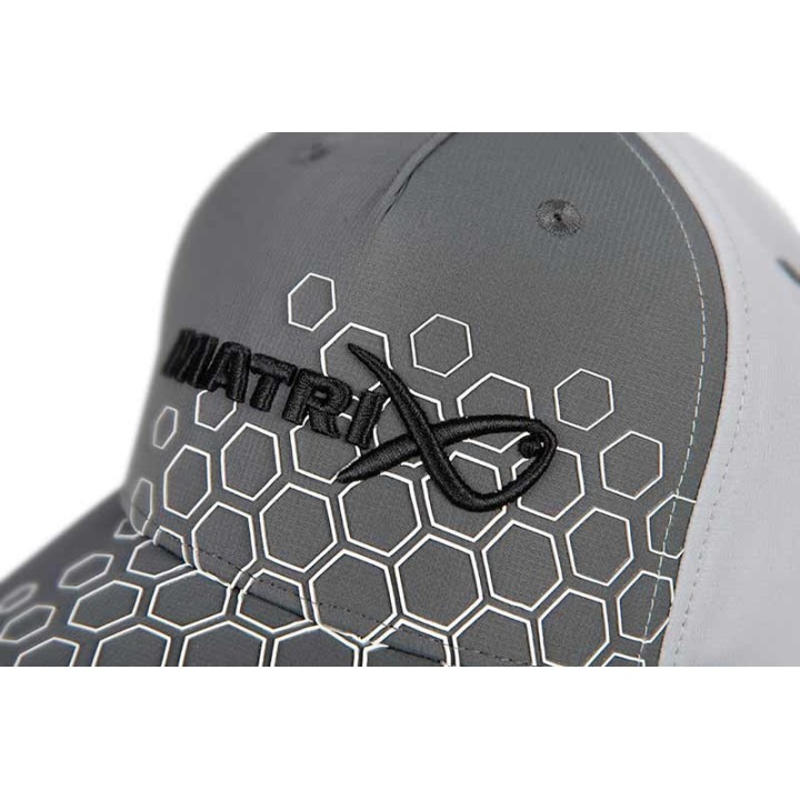 Matrix Hex Print Baseball Cap  - Grey