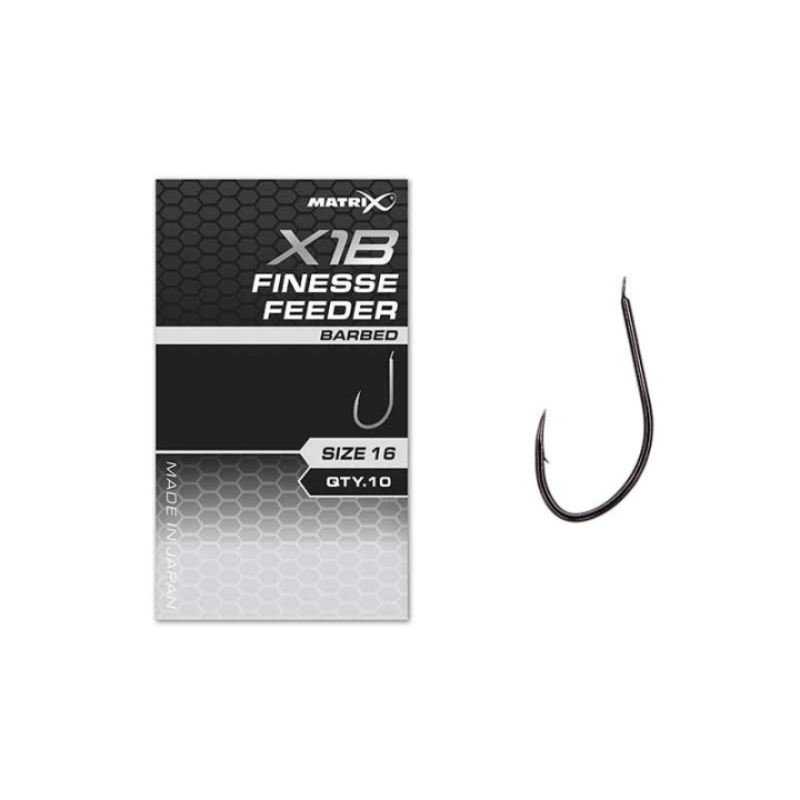 Haczyki MATRIX X1B Finesse Feeder Barbed - roz. 16