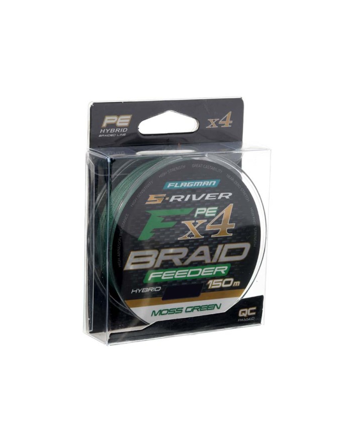 Plecionka FLAGMAN S-River PE Hybrid Braid X4 Feeder Moss Green 150m - 0,14mm Plecionka FLAGMAN S-River PE Hybrid Braid X4 Feeder Moss Green 150m - 0,14mm