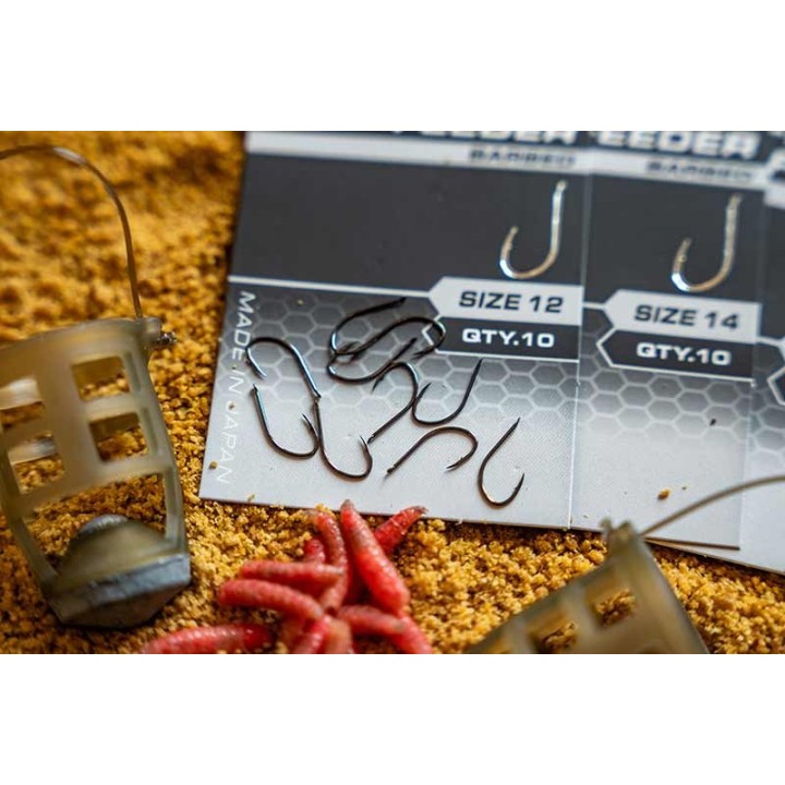 Haczyki MATRIX X1B Finesse Feeder Barbed - roz. 14