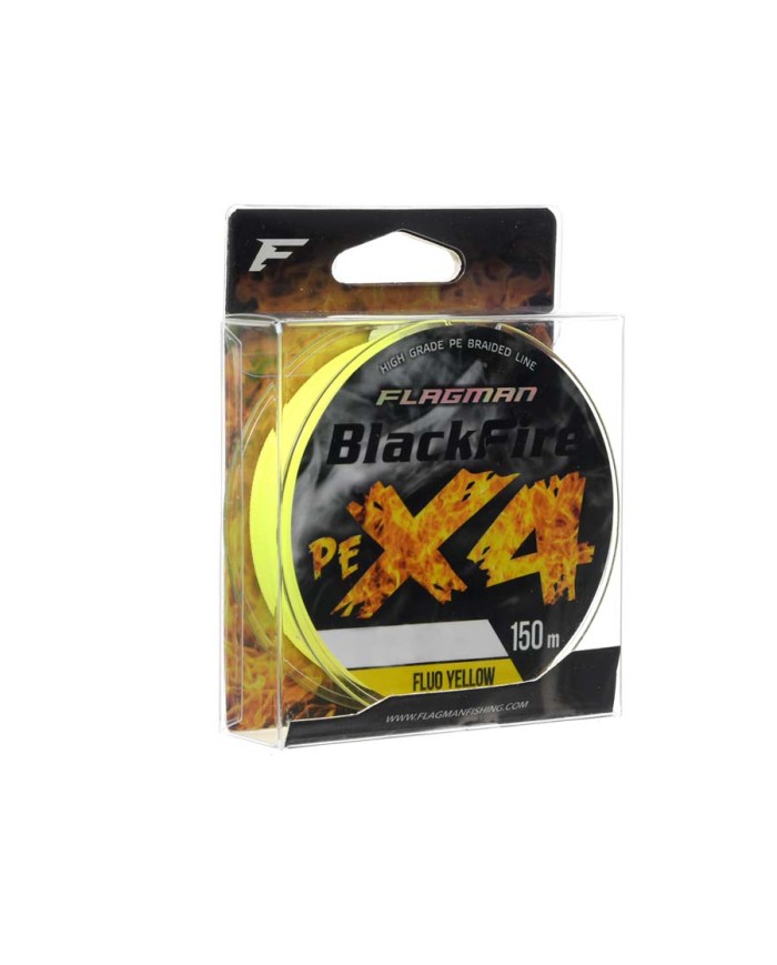 Plecionka FLAGMAN Blackfire PE X-4 150m 0.12mm Fluo