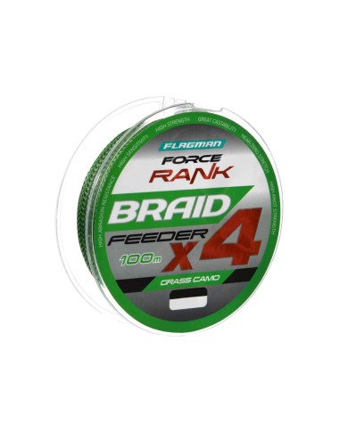 Plecionka FLAGMAN Force Rank Braid X4 Grass Camo 100m - 0.18mm Plecionka FLAGMAN Force Rank Braid X4 Grass Camo 100m - 0.18mm