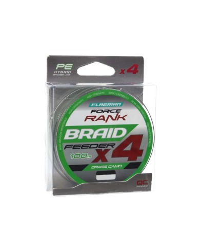 Plecionka FLAGMAN Force Rank Braid X4 Grass Camo 100m - 0.12mm Plecionka FLAGMAN Force Rank Braid X4 Grass Camo 100m - 0.12mm