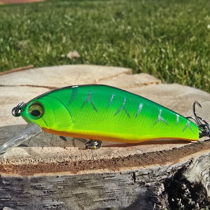 Wobler GERMINA Flat Minnow 6.4cm 7.6g Fire Tiger