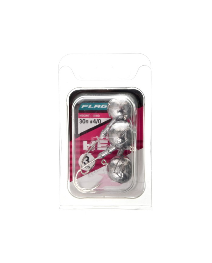 Główki jigowe FLAGMAN Jig Head 4/0 - 30g - op. 3 szt.