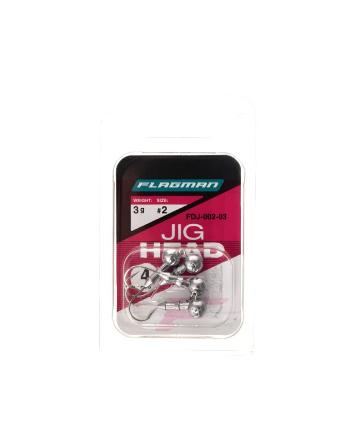 Główki jigowe FLAGMAN Jig Head roz. 2 - 3g - op. 4 szt.