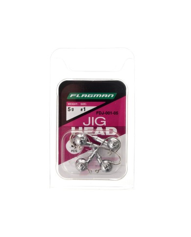Główki jigowe FLAGMAN Jig Head roz. 1 - 5g - op. 4 szt.