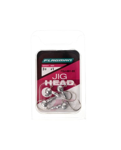 Główki jigowe FLAGMAN Jig Head roz. 1 - 3g - op. 4 szt.