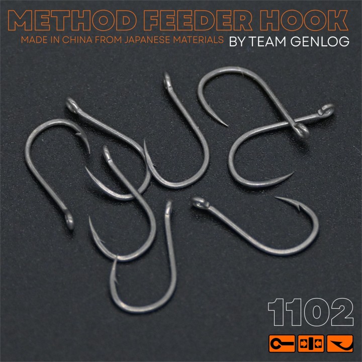 Haczyki Method Feeder GENLOG - roz. 10 - op. 8 szt. - Chinu Ring Matt