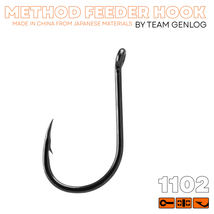 Haczyki Method Feeder GENLOG - roz. 6 - op. 8 szt. - Chinu Ring Matt