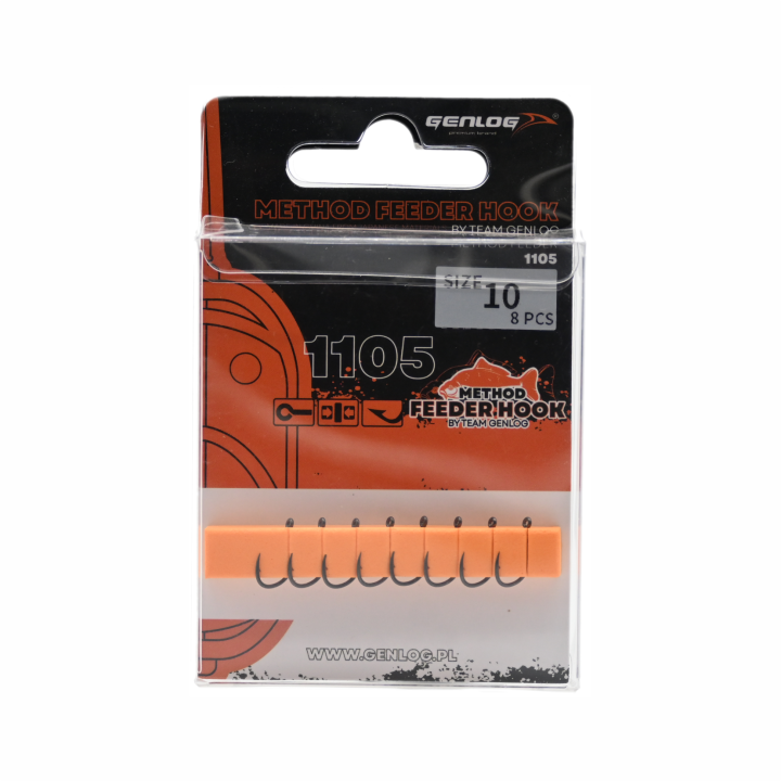 Haczyki Method Feeder GENLOG - roz. 10 - op. 8 szt. - Iseame Ring Matt