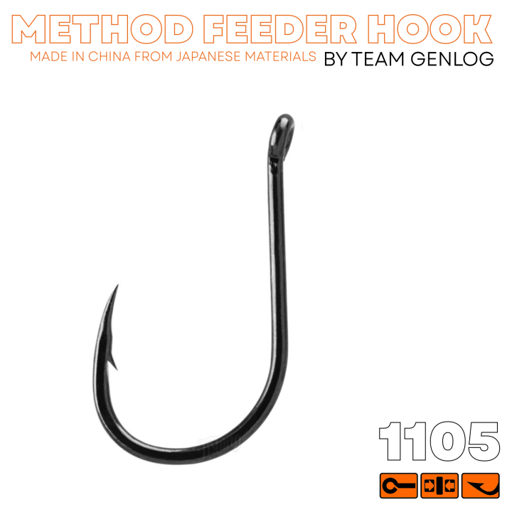Haczyki Method Feeder GENLOG - roz. 10 - op. 8 szt. - Iseame Ring Matt
