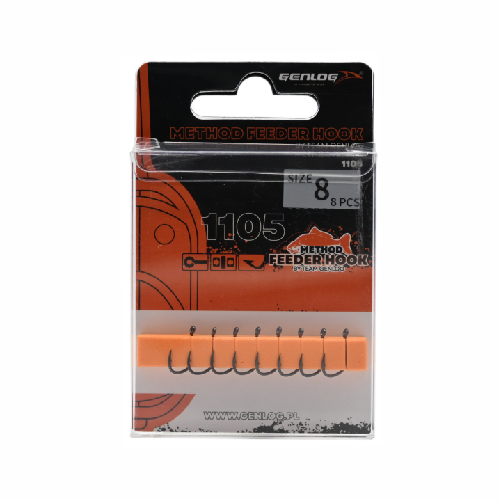 Haczyki Method Feeder GENLOG - roz. 8 - op. 8 szt. - Iseame Ring Matt