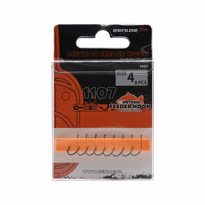 Haczyki Method Feeder GENLOG - roz. 4 - op. 8 szt. - Maruseigo Ring Mat
