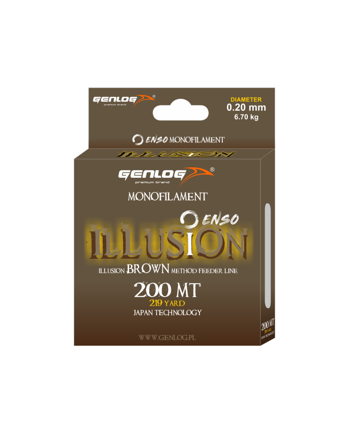Żyłka GENLOG ENSO ILLUSION Brown 0.20mm 6.7kg 200m