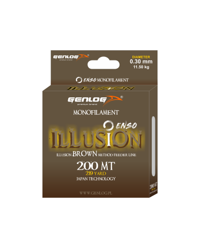 Żyłka GENLOG ENSO ILLUSION Brown 0.30mm 11.5kg 200m
