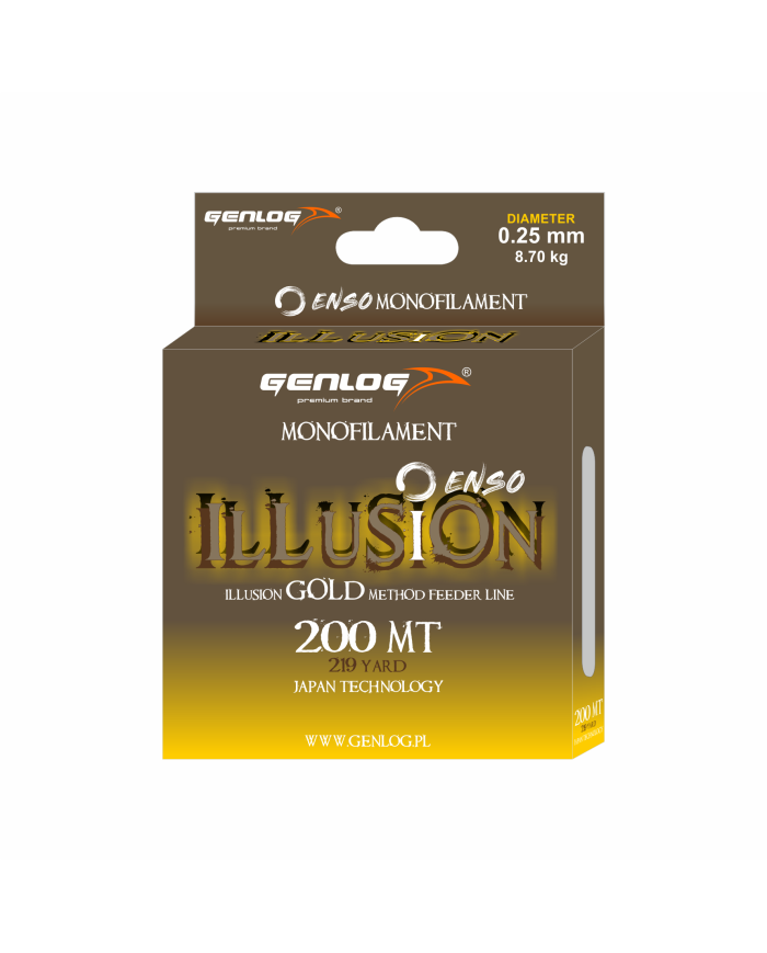 Żyłka GENLOG ENSO ILLUSION Gold 0.25mm 8.7kg 200m
