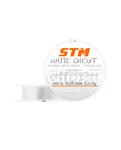 Żyłka GENLOG STM White Ghost 0.18mm 5.1kg 200m Żyłka GENLOG STM White Ghost 0.18mm 5.1kg 200m