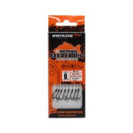 Przypony Method Feeder Rig z Bagnetem GENLOG hak 6 plecionka 0,16mm 8cm