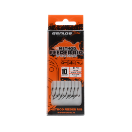 Przypony Method Feeder Rig z Igłą GENLOG hak 10 plecionka 0,12mm 10cm