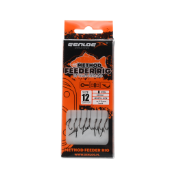 Przypony Method Feeder Rig z Igłą GENLOG hak 12 plecionka 0,12mm 8cm