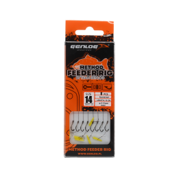 Przypony Method Feeder Rig z Push Stopem GENLOG hak 14 plecionka 0,10mm 10cm