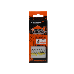Przypony Method Feeder Rig z Gumką GENLOG hak 10 żyłka 0,23mm 10cm