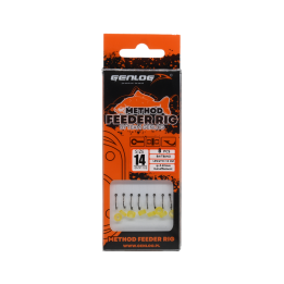 Przypony Method Feeder Rig z Gumką GENLOG hak 14 żyłka 0,20mm 10cm