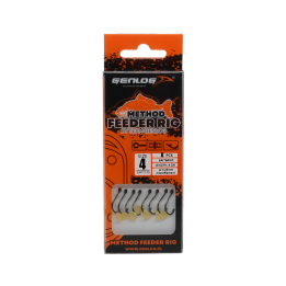 Przypony Method Feeder Rig z Gumką GENLOG hak 4 żyłka 0,28mm 8cm