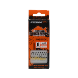 Przypony Method Feeder Rig z Gumką GENLOG hak 6 żyłka 0,28mm 8cm
