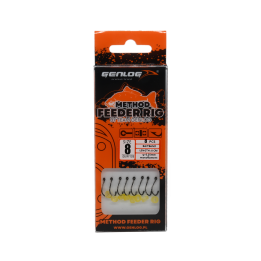 Przypony Method Feeder Rig z Gumką GENLOG hak 8 żyłka 0,25mm 8cm