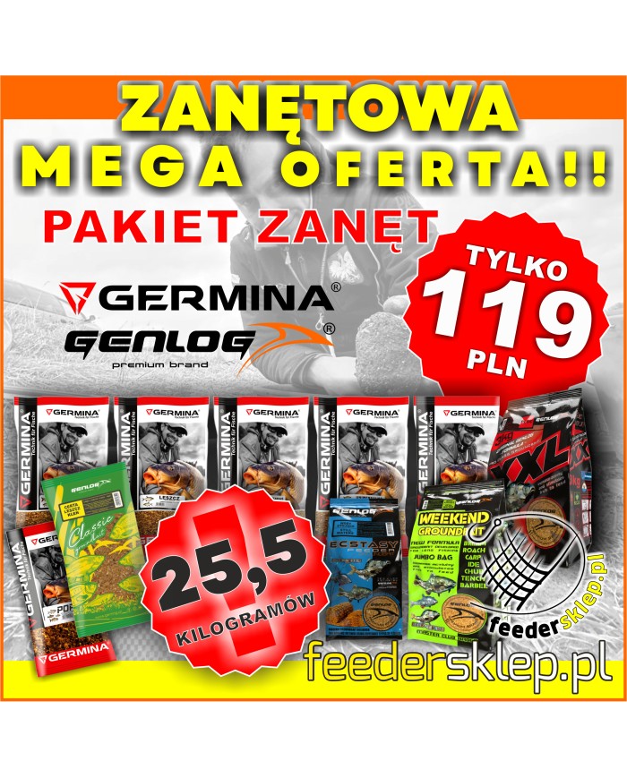Zestaw zanęt GENLOG/GERMINA 25,5kg Zestaw zanęt GENLOG/GERMINA 25,5kg