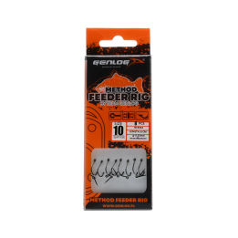 Przypony Method Feeder Rig z Igłą GENLOG hak 10 żyłka 0,23mm 8cm