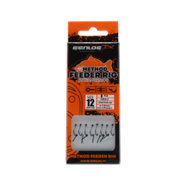 Przypony Method Feeder Rig z Igłą GENLOG hak 12 żyłka 0,23mm 8cm
