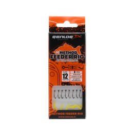 Przypony Method Feeder Rig z Push Stopem GENLOG hak 12 żyłka 0,23mm 10cm