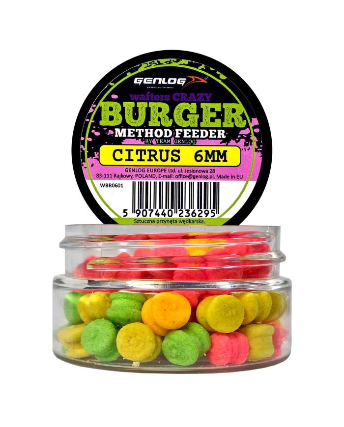 Crazy Wafters Burger GENLOG Citrus 6mm 15g Crazy Wafters Burger GENLOG Citrus 6mm 15g