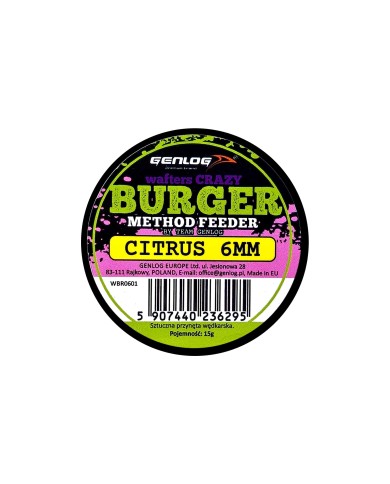 Crazy Wafters Burger GENLOG Citrus 6mm 15g Crazy Wafters Burger GENLOG Citrus 6mm 15g