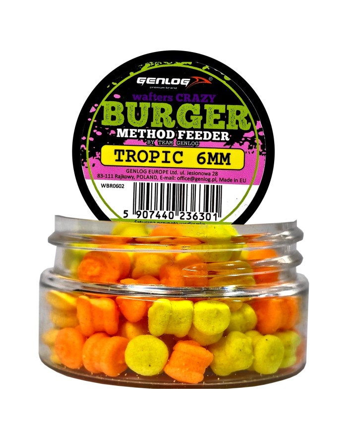 Crazy Wafters Burger GENLOG Tropic 6mm 15g Crazy Wafters Burger GENLOG Tropic 6mm 15g
