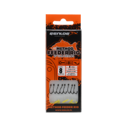 Przypony Method Feeder Rig z Push Stopem GENLOG hak 8 żyłka 0,25mm 8cm