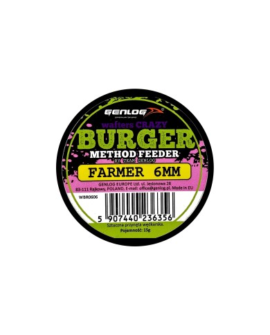 Crazy Wafters Burger GENLOG Farmer 6mm 15g Crazy Wafters Burger GENLOG Farmer 6mm 15g