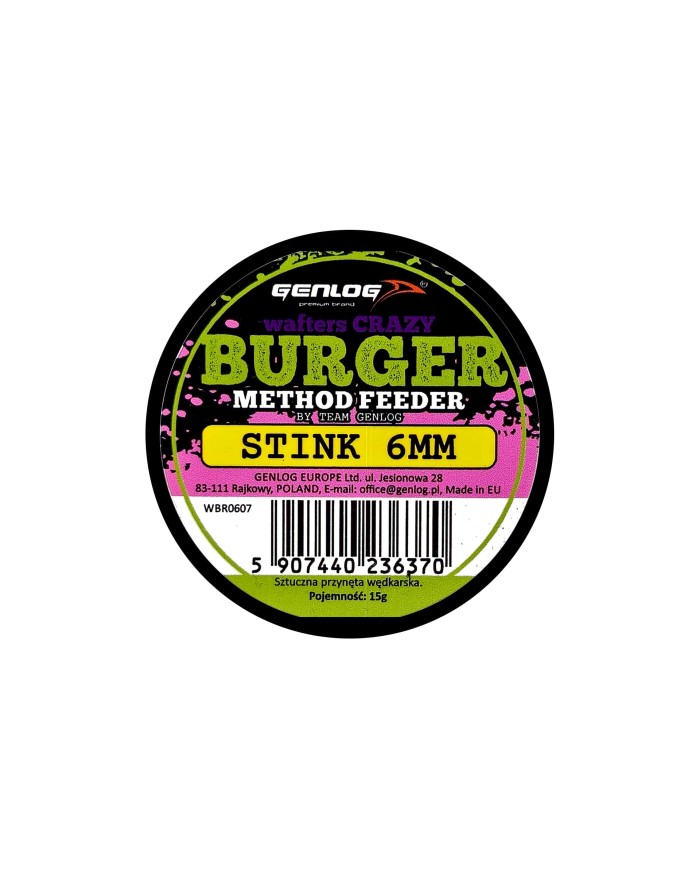 Crazy Wafters Burger GENLOG Stink 6mm 15g Crazy Wafters Burger GENLOG Stink 6mm 15g